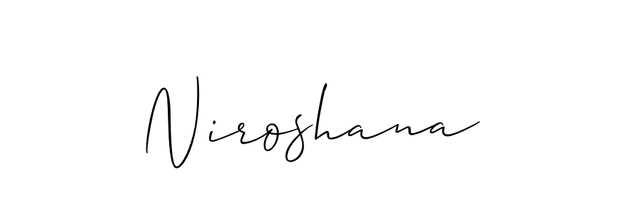 if you are searching for the best signature style for your name Niroshana. so please give up your signature search. here we have designed multiple signature styles  using Allison_Script. Niroshana signature style 2 images and pictures png