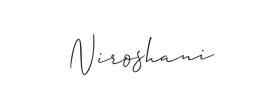 How to Draw Niroshani signature style? Allison_Script is a latest design signature styles for name Niroshani. Niroshani signature style 2 images and pictures png