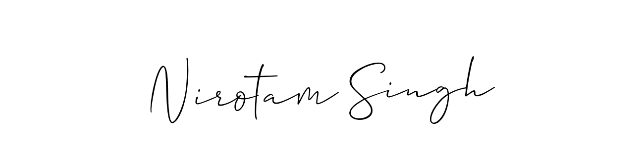 Design your own signature with our free online signature maker. With this signature software, you can create a handwritten (Allison_Script) signature for name Nirotam Singh. Nirotam Singh signature style 2 images and pictures png