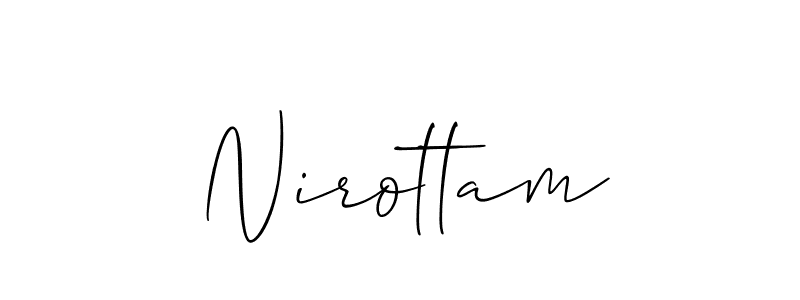 It looks lik you need a new signature style for name Nirottam. Design unique handwritten (Allison_Script) signature with our free signature maker in just a few clicks. Nirottam signature style 2 images and pictures png