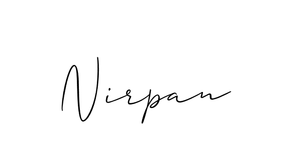 Use a signature maker to create a handwritten signature online. With this signature software, you can design (Allison_Script) your own signature for name Nirpan. Nirpan signature style 2 images and pictures png