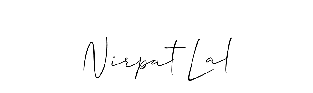 Also You can easily find your signature by using the search form. We will create Nirpat Lal name handwritten signature images for you free of cost using Allison_Script sign style. Nirpat Lal signature style 2 images and pictures png