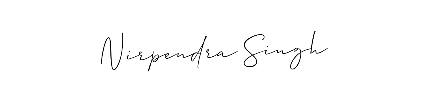 Make a short Nirpendra Singh signature style. Manage your documents anywhere anytime using Allison_Script. Create and add eSignatures, submit forms, share and send files easily. Nirpendra Singh signature style 2 images and pictures png