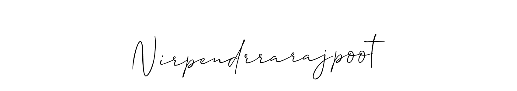 Nirpendrrarajpoot stylish signature style. Best Handwritten Sign (Allison_Script) for my name. Handwritten Signature Collection Ideas for my name Nirpendrrarajpoot. Nirpendrrarajpoot signature style 2 images and pictures png