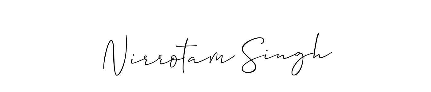 Allison_Script is a professional signature style that is perfect for those who want to add a touch of class to their signature. It is also a great choice for those who want to make their signature more unique. Get Nirrotam Singh name to fancy signature for free. Nirrotam Singh signature style 2 images and pictures png
