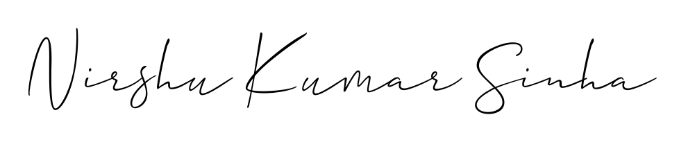 The Allison_Script font transforms the name Nirshu Kumar Sinha into an executive sign with sharp precision and distinguished character. Nirshu Kumar Sinha signature style 2 images and pictures png