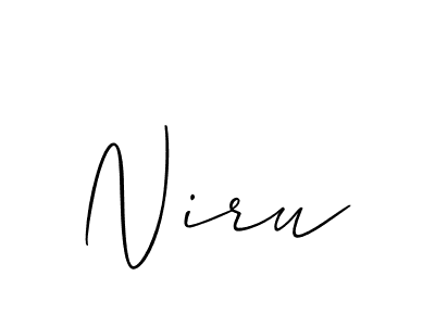 It looks lik you need a new signature style for name Niru. Design unique handwritten (Allison_Script) signature with our free signature maker in just a few clicks. Niru signature style 2 images and pictures png