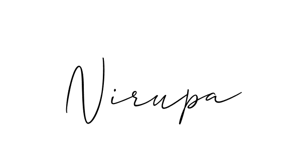 Make a beautiful signature design for name Nirupa. With this signature (Allison_Script) style, you can create a handwritten signature for free. Nirupa signature style 2 images and pictures png