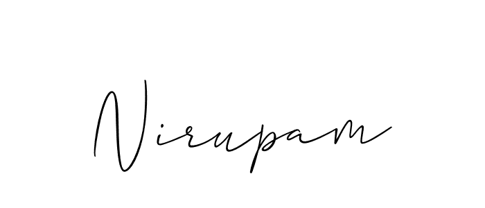 Design your own signature with our free online signature maker. With this signature software, you can create a handwritten (Allison_Script) signature for name Nirupam. Nirupam signature style 2 images and pictures png