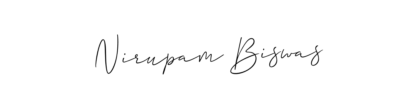 How to make Nirupam Biswas signature? Allison_Script is a professional autograph style. Create handwritten signature for Nirupam Biswas name. Nirupam Biswas signature style 2 images and pictures png