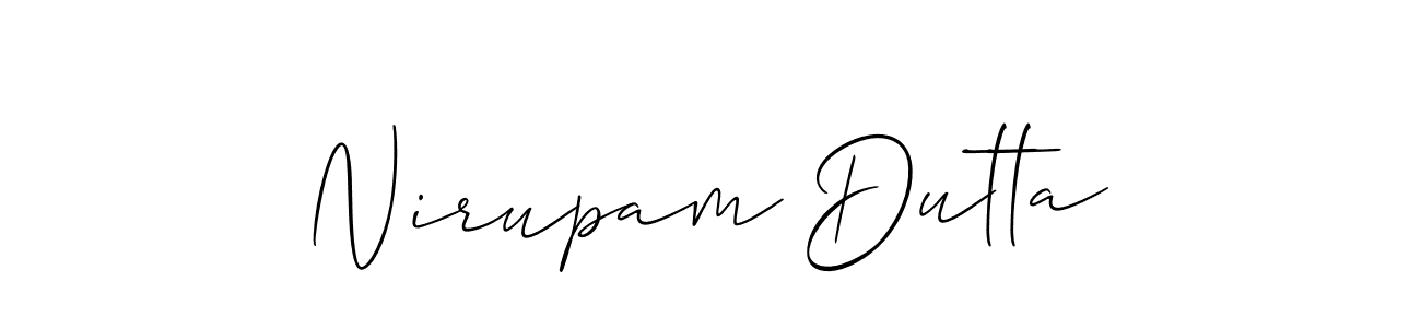 You should practise on your own different ways (Allison_Script) to write your name (Nirupam Dutta) in signature. don't let someone else do it for you. Nirupam Dutta signature style 2 images and pictures png