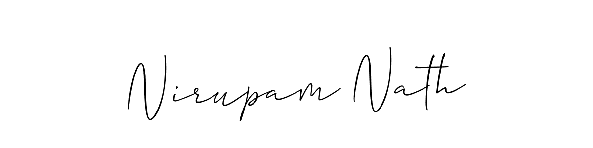 if you are searching for the best signature style for your name Nirupam Nath. so please give up your signature search. here we have designed multiple signature styles  using Allison_Script. Nirupam Nath signature style 2 images and pictures png