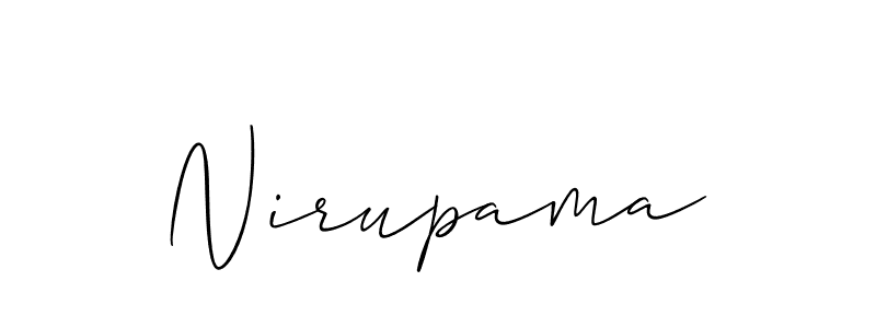 Make a beautiful signature design for name Nirupama. With this signature (Allison_Script) style, you can create a handwritten signature for free. Nirupama signature style 2 images and pictures png