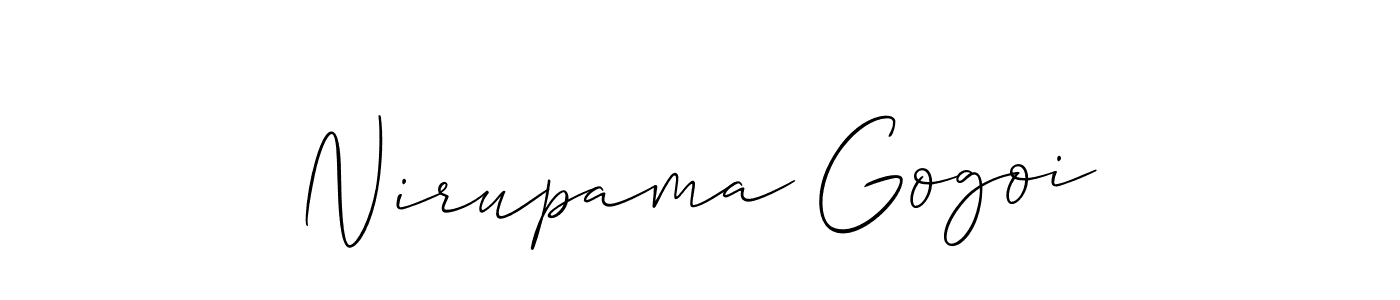 You should practise on your own different ways (Allison_Script) to write your name (Nirupama Gogoi) in signature. don't let someone else do it for you. Nirupama Gogoi signature style 2 images and pictures png