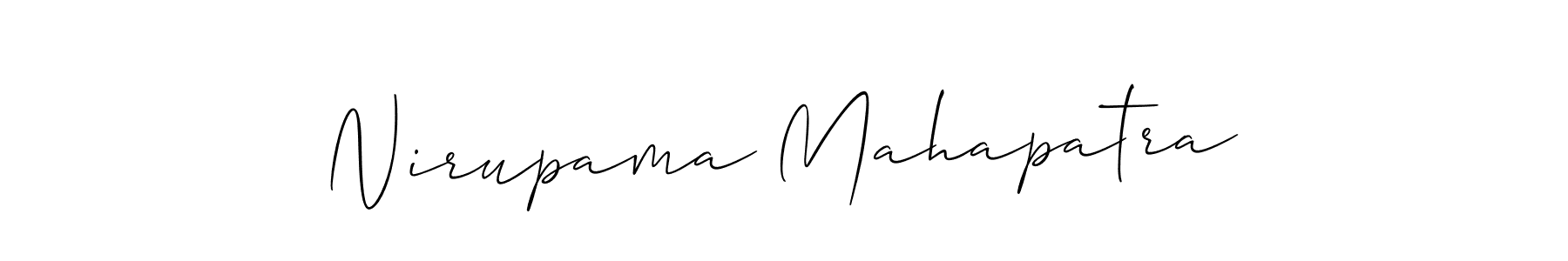 How to make Nirupama Mahapatra name signature. Use Allison_Script style for creating short signs online. This is the latest handwritten sign. Nirupama Mahapatra signature style 2 images and pictures png