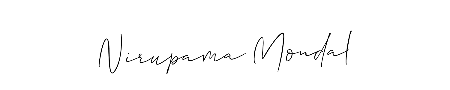 You should practise on your own different ways (Allison_Script) to write your name (Nirupama Mondal) in signature. don't let someone else do it for you. Nirupama Mondal signature style 2 images and pictures png