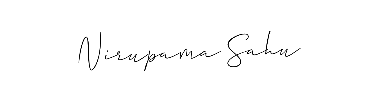 The best way (Allison_Script) to make a short signature is to pick only two or three words in your name. The name Nirupama Sahu include a total of six letters. For converting this name. Nirupama Sahu signature style 2 images and pictures png