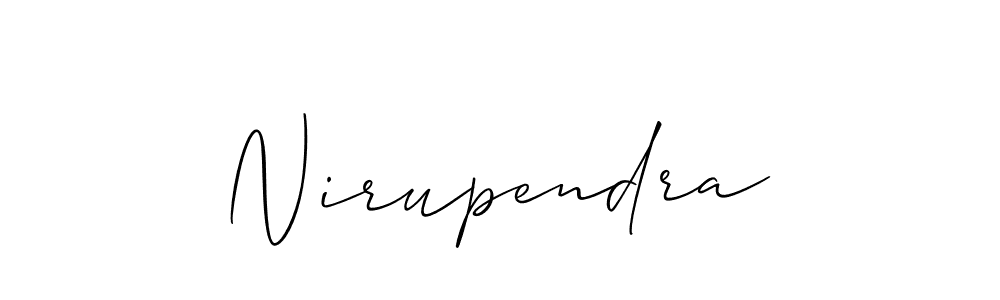 Also You can easily find your signature by using the search form. We will create Nirupendra name handwritten signature images for you free of cost using Allison_Script sign style. Nirupendra signature style 2 images and pictures png
