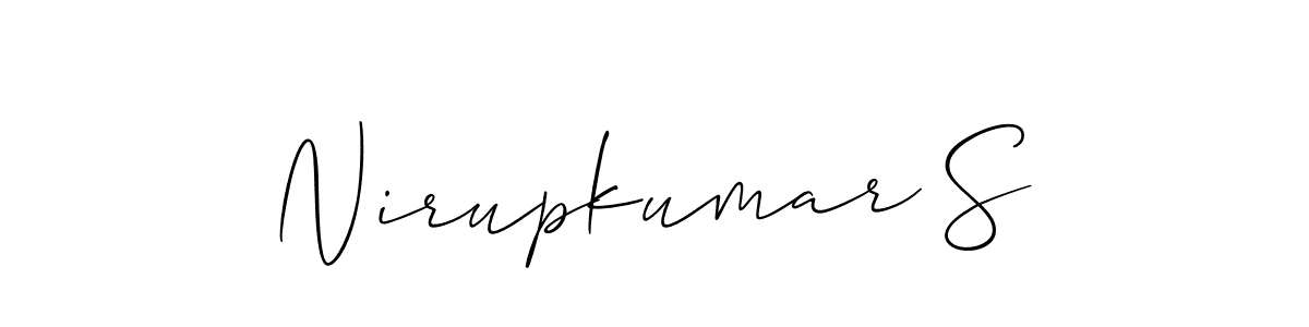 How to Draw Nirupkumar S signature style? Allison_Script is a latest design signature styles for name Nirupkumar S. Nirupkumar S signature style 2 images and pictures png