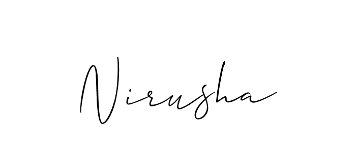 Make a beautiful signature design for name Nirusha. Use this online signature maker to create a handwritten signature for free. Nirusha signature style 2 images and pictures png