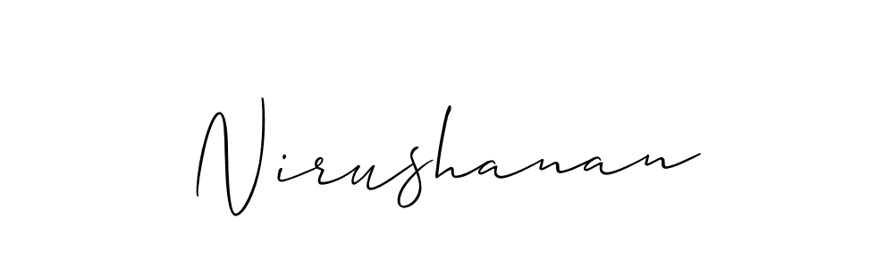 Best and Professional Signature Style for Nirushanan. Allison_Script Best Signature Style Collection. Nirushanan signature style 2 images and pictures png