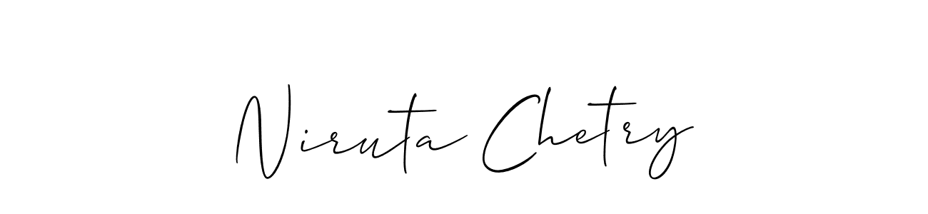 Make a beautiful signature design for name Niruta Chetry. With this signature (Allison_Script) style, you can create a handwritten signature for free. Niruta Chetry signature style 2 images and pictures png