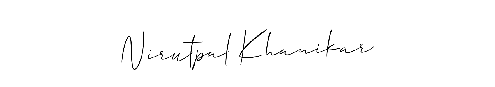 Also we have Nirutpal Khanikar name is the best signature style. Create professional handwritten signature collection using Allison_Script autograph style. Nirutpal Khanikar signature style 2 images and pictures png