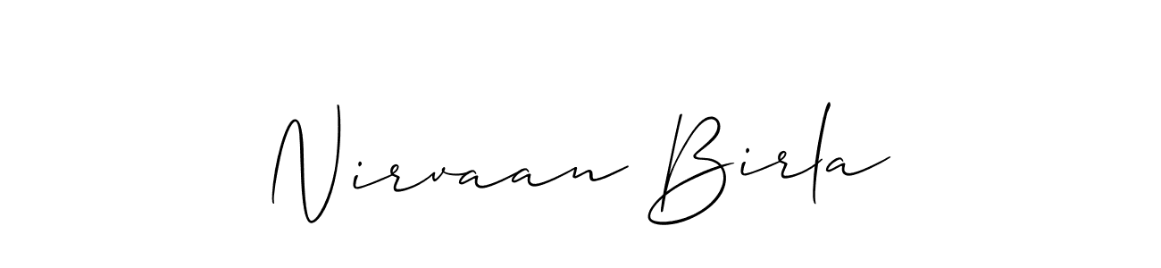 Nirvaan Birla stylish signature style. Best Handwritten Sign (Allison_Script) for my name. Handwritten Signature Collection Ideas for my name Nirvaan Birla. Nirvaan Birla signature style 2 images and pictures png