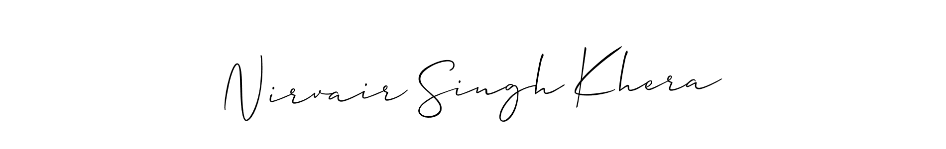 Nirvair Singh Khera stylish signature style. Best Handwritten Sign (Allison_Script) for my name. Handwritten Signature Collection Ideas for my name Nirvair Singh Khera. Nirvair Singh Khera signature style 2 images and pictures png