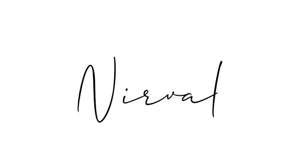 How to make Nirval signature? Allison_Script is a professional autograph style. Create handwritten signature for Nirval name. Nirval signature style 2 images and pictures png