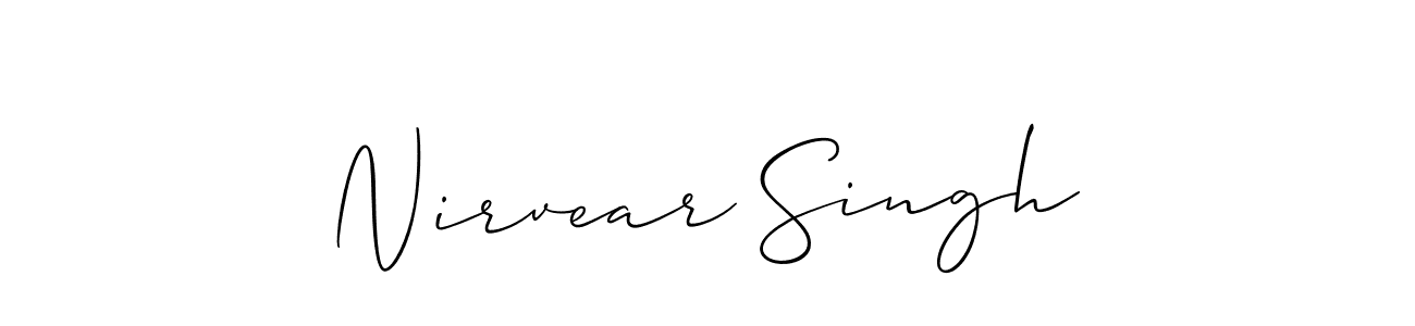 You should practise on your own different ways (Allison_Script) to write your name (Nirvear Singh) in signature. don't let someone else do it for you. Nirvear Singh signature style 2 images and pictures png