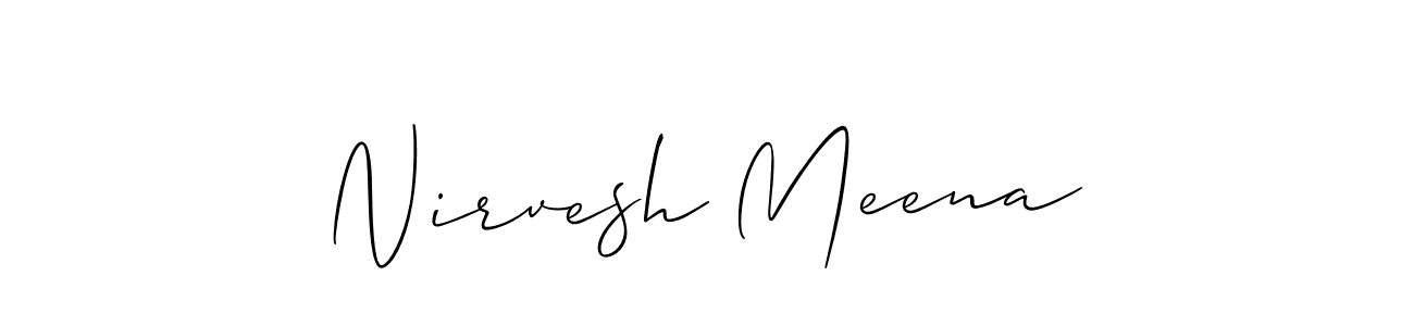 Nirvesh Meena stylish signature style. Best Handwritten Sign (Allison_Script) for my name. Handwritten Signature Collection Ideas for my name Nirvesh Meena. Nirvesh Meena signature style 2 images and pictures png