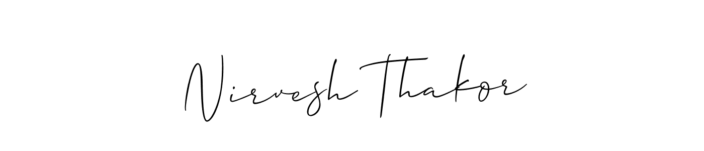 Nirvesh Thakor stylish signature style. Best Handwritten Sign (Allison_Script) for my name. Handwritten Signature Collection Ideas for my name Nirvesh Thakor. Nirvesh Thakor signature style 2 images and pictures png