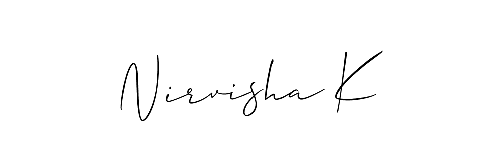 Make a beautiful signature design for name Nirvisha K. Use this online signature maker to create a handwritten signature for free. Nirvisha K signature style 2 images and pictures png