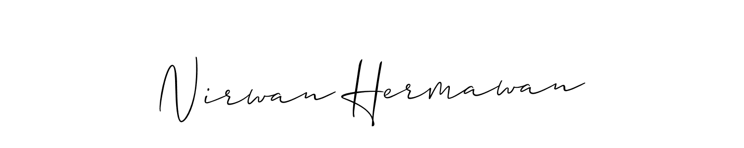 How to Draw Nirwan Hermawan signature style? Allison_Script is a latest design signature styles for name Nirwan Hermawan. Nirwan Hermawan signature style 2 images and pictures png