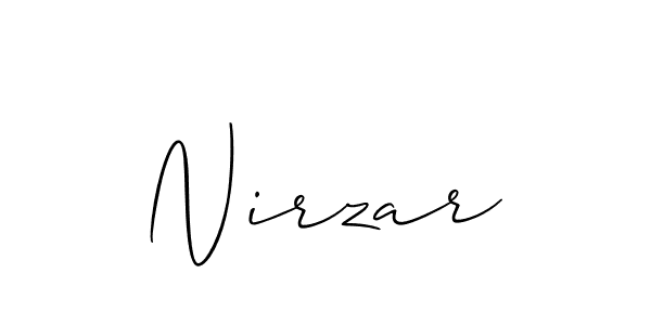 How to make Nirzar name signature. Use Allison_Script style for creating short signs online. This is the latest handwritten sign. Nirzar signature style 2 images and pictures png