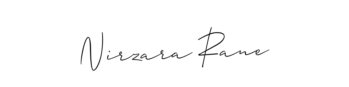 Design your own signature with our free online signature maker. With this signature software, you can create a handwritten (Allison_Script) signature for name Nirzara Rane. Nirzara Rane signature style 2 images and pictures png