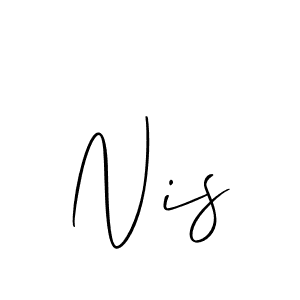 Similarly Allison_Script is the best handwritten signature design. Signature creator online .You can use it as an online autograph creator for name Nis. Nis signature style 2 images and pictures png