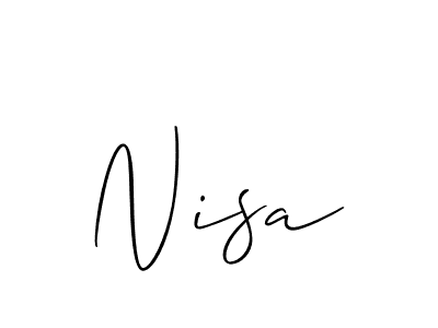 Also You can easily find your signature by using the search form. We will create Nisa name handwritten signature images for you free of cost using Allison_Script sign style. Nisa signature style 2 images and pictures png