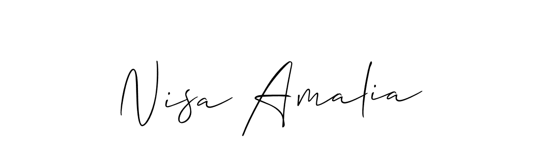 How to Draw Nisa Amalia signature style? Allison_Script is a latest design signature styles for name Nisa Amalia. Nisa Amalia signature style 2 images and pictures png