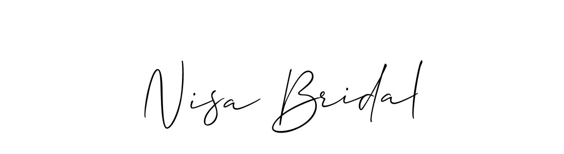 Once you've used our free online signature maker to create your best signature Allison_Script style, it's time to enjoy all of the benefits that Nisa Bridal name signing documents. Nisa Bridal signature style 2 images and pictures png