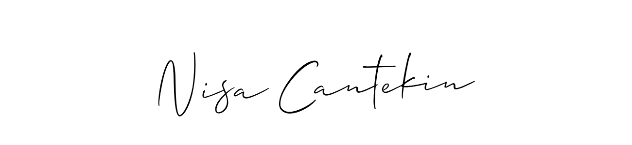 How to make Nisa Cantekin signature? Allison_Script is a professional autograph style. Create handwritten signature for Nisa Cantekin name. Nisa Cantekin signature style 2 images and pictures png