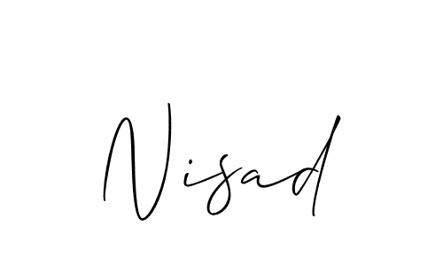 Nisad stylish signature style. Best Handwritten Sign (Allison_Script) for my name. Handwritten Signature Collection Ideas for my name Nisad. Nisad signature style 2 images and pictures png