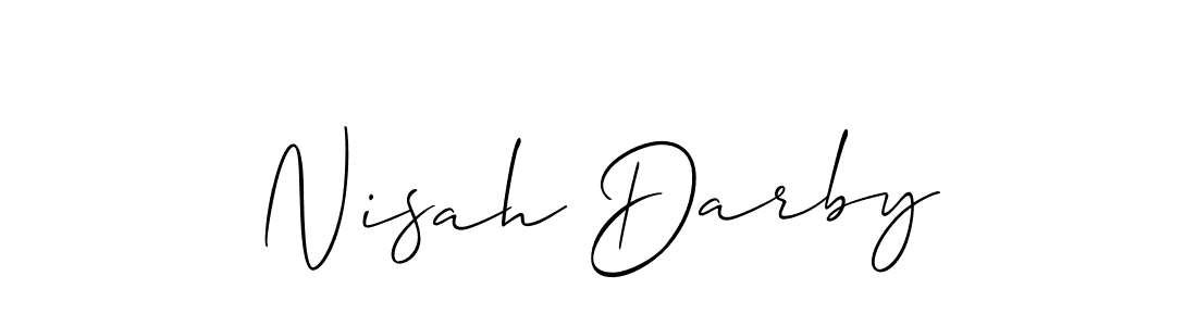Best and Professional Signature Style for Nisah Darby. Allison_Script Best Signature Style Collection. Nisah Darby signature style 2 images and pictures png
