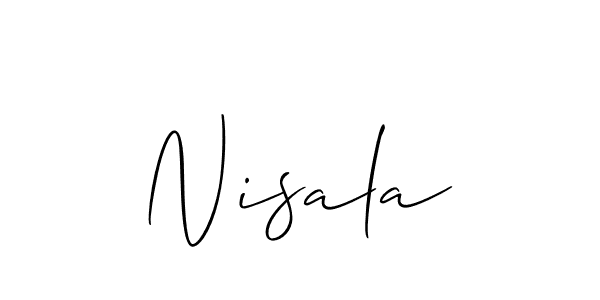 You should practise on your own different ways (Allison_Script) to write your name (Nisala) in signature. don't let someone else do it for you. Nisala signature style 2 images and pictures png