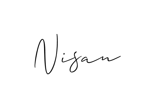 if you are searching for the best signature style for your name Nisan. so please give up your signature search. here we have designed multiple signature styles  using Allison_Script. Nisan signature style 2 images and pictures png