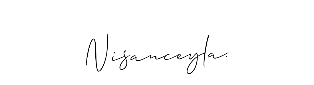 How to make Nisanceyla. signature? Allison_Script is a professional autograph style. Create handwritten signature for Nisanceyla. name. Nisanceyla. signature style 2 images and pictures png