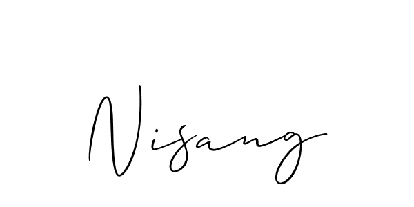 How to Draw Nisang signature style? Allison_Script is a latest design signature styles for name Nisang. Nisang signature style 2 images and pictures png