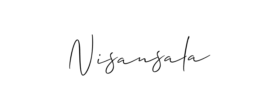 You should practise on your own different ways (Allison_Script) to write your name (Nisansala) in signature. don't let someone else do it for you. Nisansala signature style 2 images and pictures png