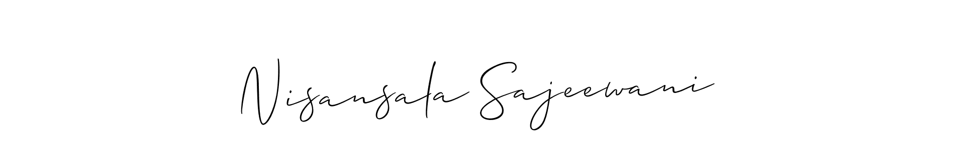 Here are the top 10 professional signature styles for the name Nisansala Sajeewani. These are the best autograph styles you can use for your name. Nisansala Sajeewani signature style 2 images and pictures png